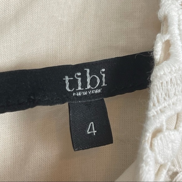 TIBI Sonoran Eyelet Ivory Cutout Cotton Dress - Picture 5 of 7